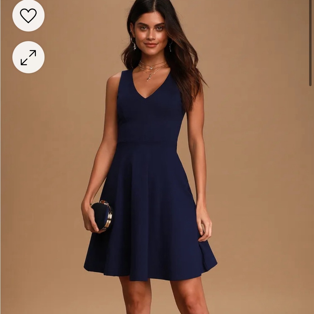 lulu’s blue skater dress